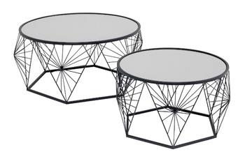 COBWEB - Low glass and steel coffee table by KARE Design - view 3